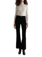 Farrah Velvet High-Rise Flared Jeans