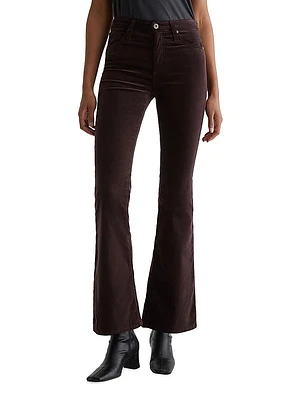 Farrah Velvet High-Rise Flare Jeans