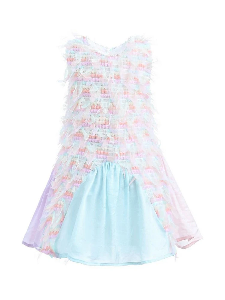 Baby & Little Girl's Rainbow Quilted Dress