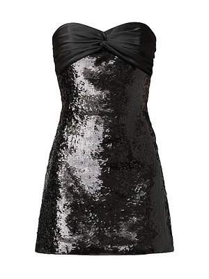 Dolly Sequin Strapless A-Line Minidress