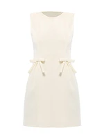 London Crepe Bow Sleeveless Minidress