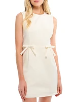 London Crepe Bow Sleeveless Minidress