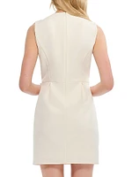 London Crepe Bow Sleeveless Minidress
