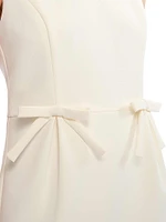 London Crepe Bow Sleeveless Minidress