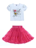 Little Girl's & Flora Flowers Skirt Outfit