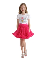 Little Girl's & Flora Flowers Skirt Outfit