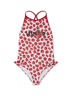 Baby Girl's, Little Girl's & Strawberry Garden One-Piece Swimsuit