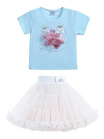 Little Girl's & Ruby Swan Skirt Outfit