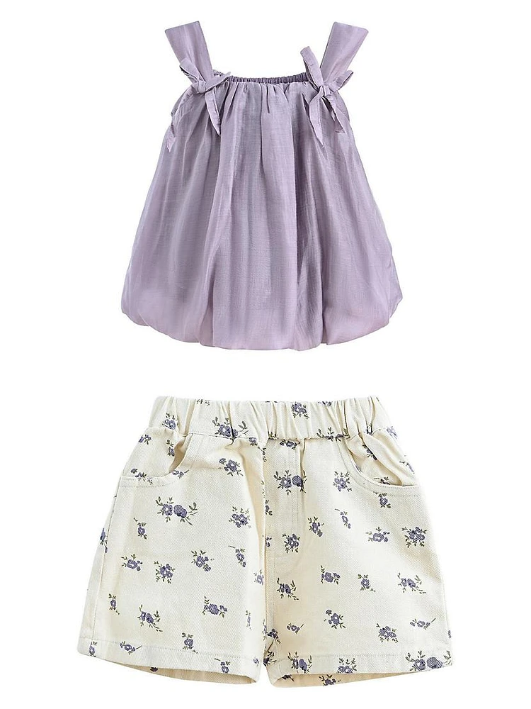 Baby Girl's & Little Bow Outfit