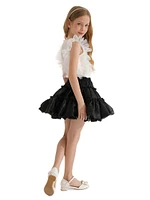 Little Girl's & Ruth Ruffle Skirt Outfit