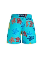 Little Boy's & Ronde Des Tortues Swim Shorts
