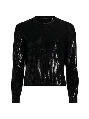 Aspen Sequined Wool Cardigan