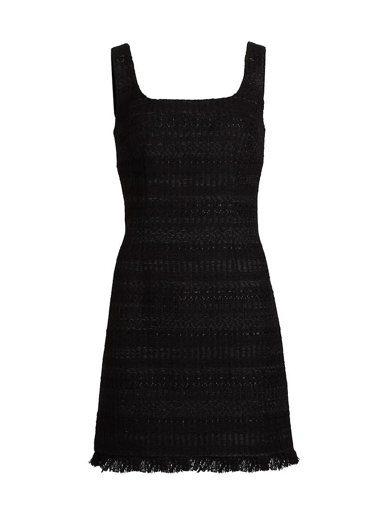 Amelia Fringed Tweed Minidress