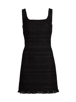 Amelia Fringed Tweed Minidress