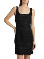 Amelia Fringed Tweed Minidress