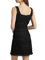 Amelia Fringed Tweed Minidress
