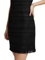 Amelia Fringed Tweed Minidress