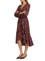 Dorothy Paisley Wrap Dress