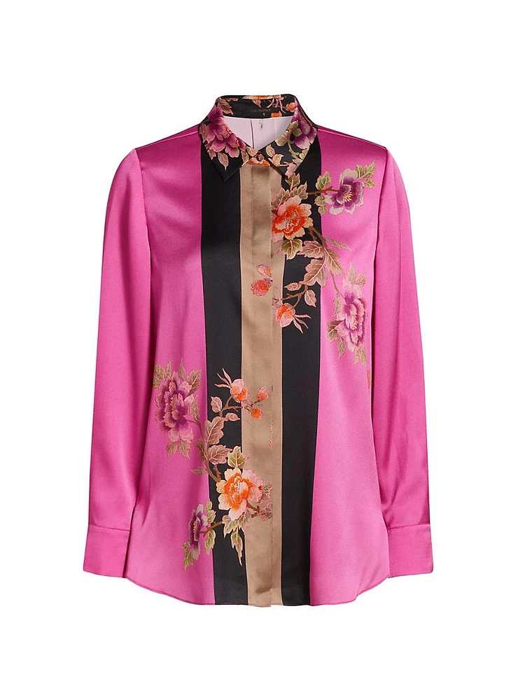Sabrina Floral Satin Blouse