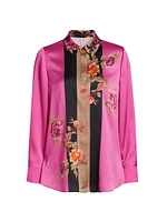Sabrina Floral Satin Blouse