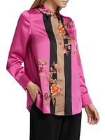 Sabrina Floral Satin Blouse