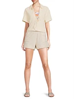Darcy Bouclé Short-Sleeve Top