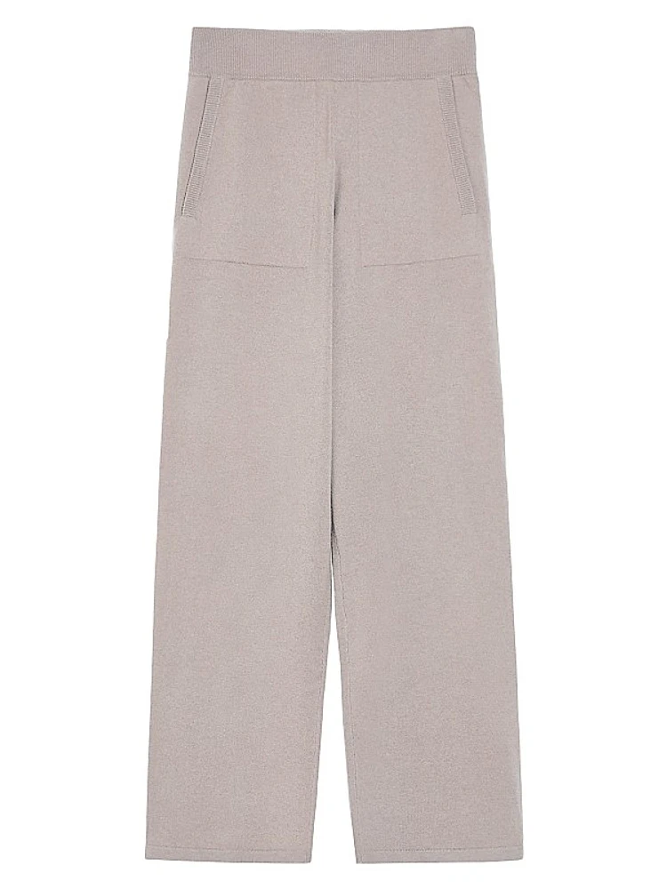 Ghiro Wool-Blend Knit Wide-Leg Sweatpants