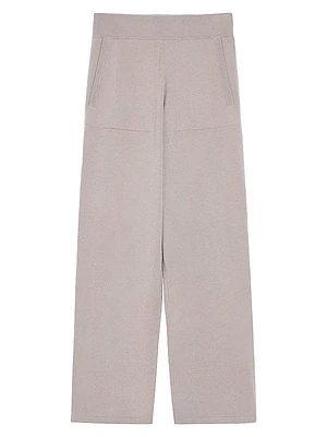 Ghiro Wool-Blend Knit Wide-Leg Sweatpants