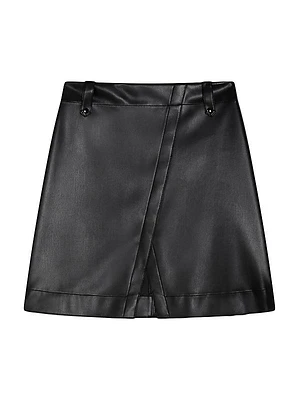 Aere Faux-Leather Miniskirt
