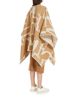 Deremi Abstract Wool-Blend Poncho