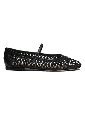 Hand-Woven Leather Ballet Flats