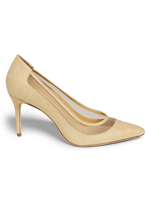 90MM Mesh & Raffia Pumps