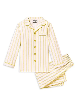 Baby's, Little Kid's & Kid's Striped Twill Pajama Set