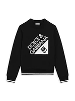 Little Boy's & Logo Crewneck Sweatshirt