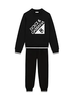 Little Boy's & Logo Crewneck Sweatshirt