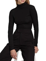 Metallic Turtleneck Top