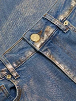 Le Crop Mini Boot Coated Jeans