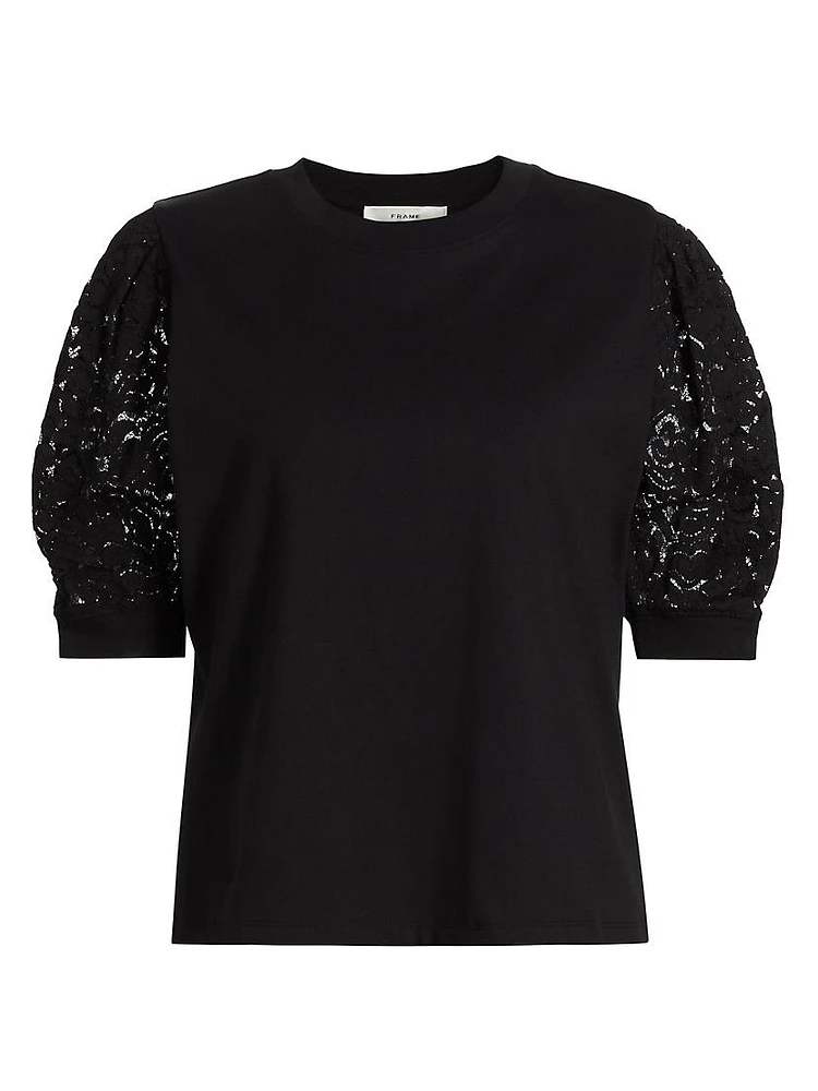 Frankie Lace-Sleeve T-Shirt