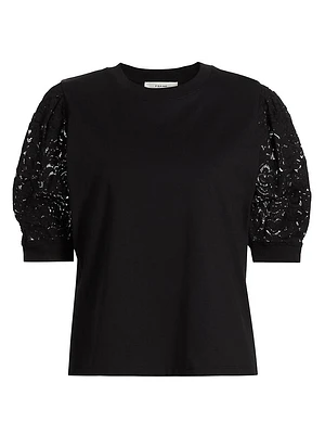 Frankie Lace-Sleeve T-Shirt