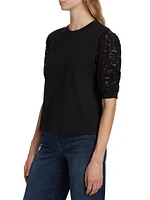 Frankie Lace-Sleeve T-Shirt