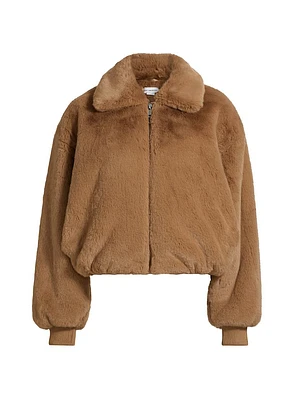 Faux Fur Collared Coat