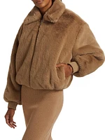 Faux Fur Collared Coat
