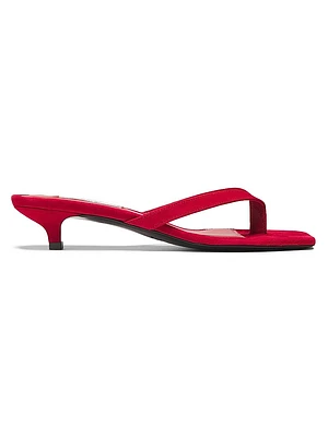 Leather Heeled Flip Flops