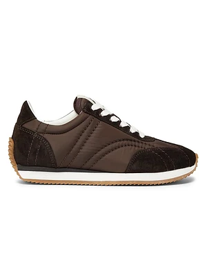 Sporty Monogram-Quilted Low-Top Sneakers