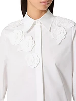 Embroidered Compact Poplin Shirt