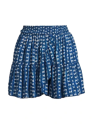 Izzy Abstract Cotton-Blend Miniskirt