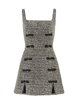 Aidan Tweed Square-Neck Minidress