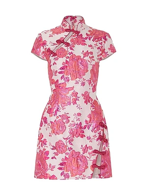 Jada Floral Jacquard Minidress