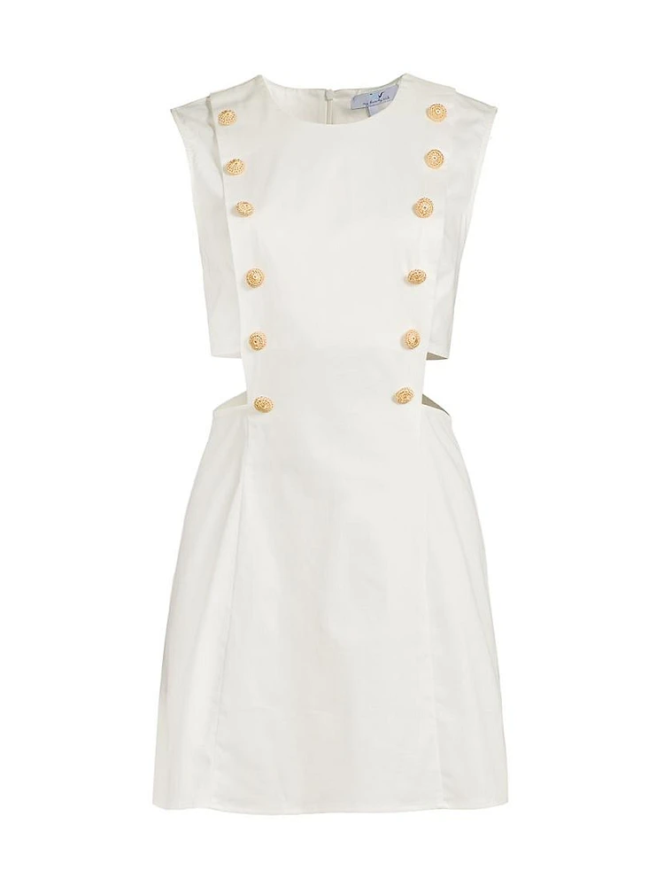 Marin Stretch-Cotton Cut-Out Minidress