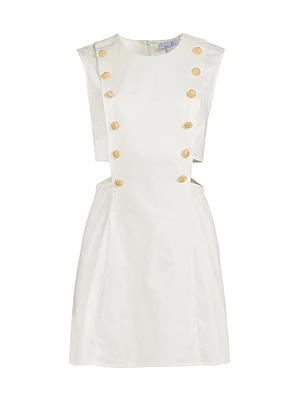 Marin Stretch-Cotton Cut-Out Minidress